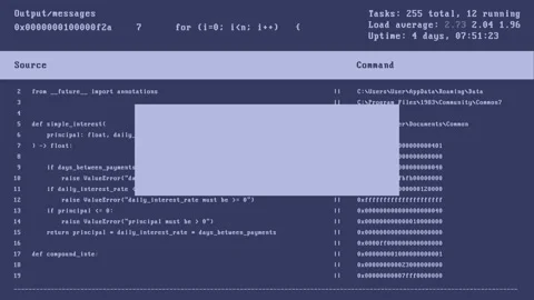 Hacker is putting a dangerous phishing virus onto the vintage computer system Stock Footage 193929413