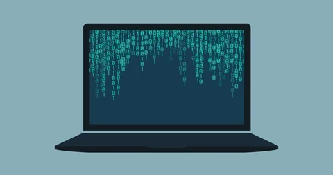 Hacker rain code Stock Footage 118091444