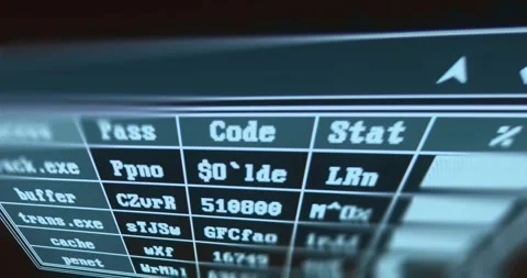 Hacker screen, password decryption process 動画素材 321761253