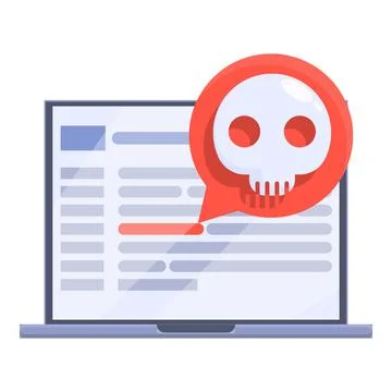 Hacker script icon, cartoon style 스톡 일러스트