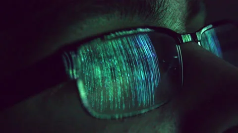 Hacker scrubbing through code Stock Footage 38638991