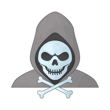 Hacker skull illustration Illustrazione stock