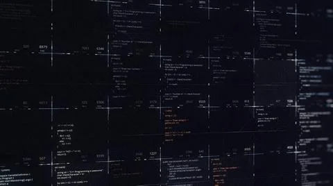 Hacker stealing data, abstract digital data on black screen background Stock Illustration