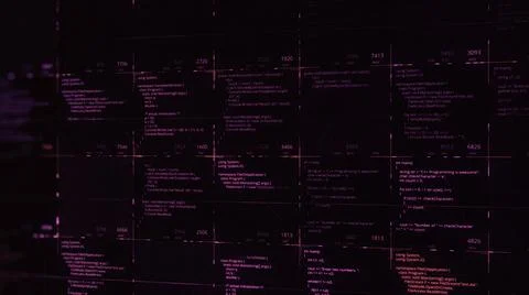 Hacker stealing data, abstract digital data on black screen background Stock Illustration