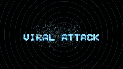 Hacker stealing data, alert text on screen, security breach, system under attack Stock Footage 104672024