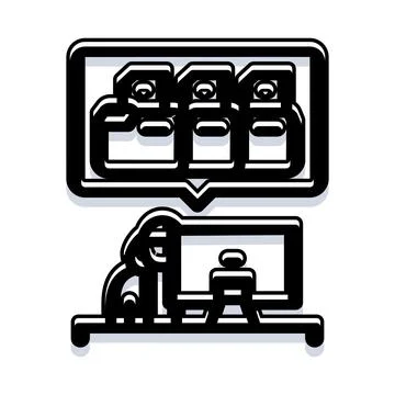 Hacker stealing data from computer system concept Illustrazione stock