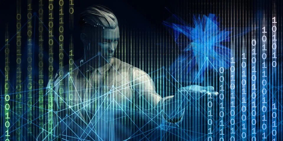 Hacker Stealing Data 库存插图