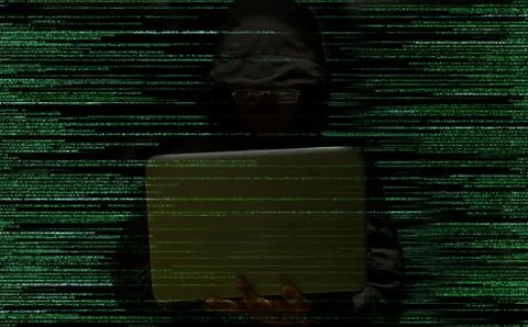 Hacker stealing data. Foto stock