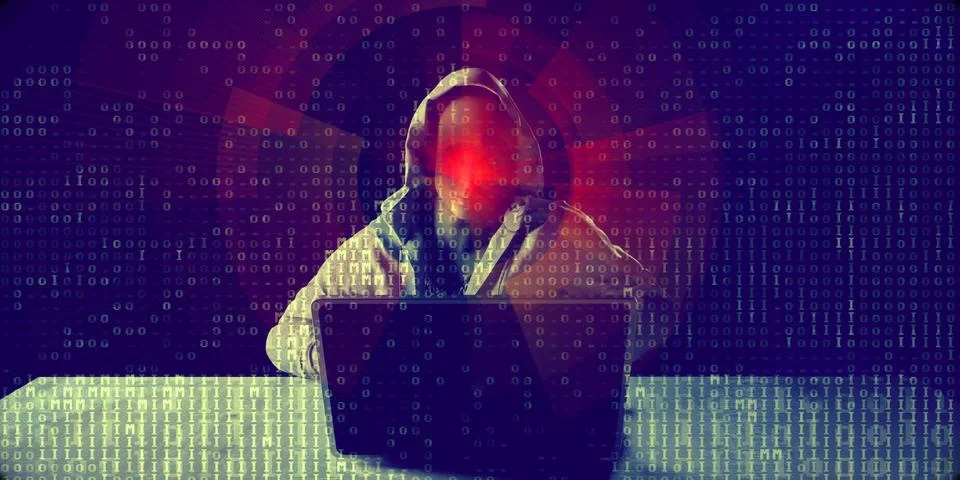 Hacker Stealing Data Stock Photos