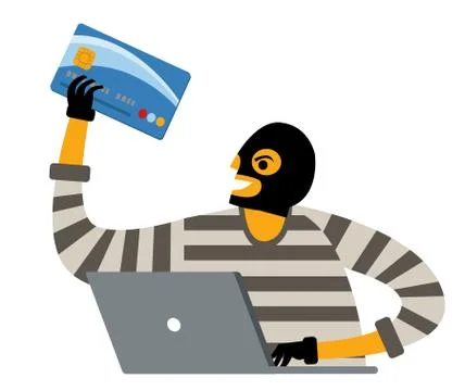 Hacker stealing money Stock Illustration