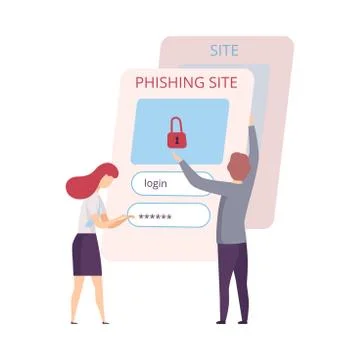 Hacker Stealing Personal Data from Fishing Site, Masked Thief Hacked Login and 库存插图