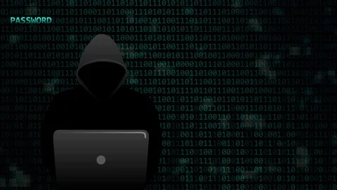 Hacker steals digital passwords Video stock 104656952