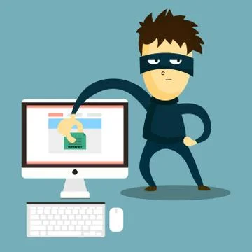 Hacker steals the document from your computer Stockillustratie