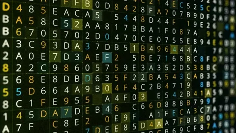 Hacker style random character code background, seamless loop. Animation Stock Footage 145035016