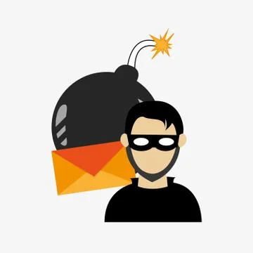 Hacker system security design Stock Illustration