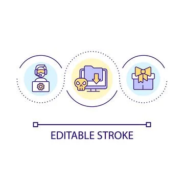 Hacker tactic loop concept icon Stock Illustration