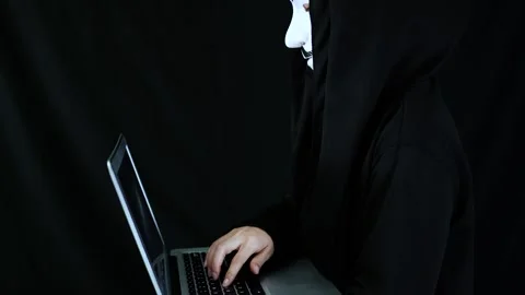 Hacker tapping code background Stock Footage 198988015