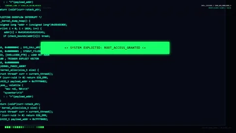 Hacker Terminal Screen Displaying Code and System Exploit Injection Vídeos de archivo 344232935