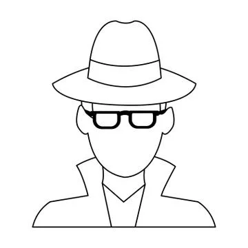 Hacker thief avatar Stock Illustration