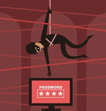 Hacker thief stealing password 스톡 일러스트