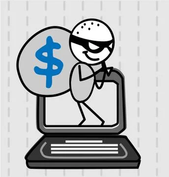 Hacker thief Vector Stock Illustration
