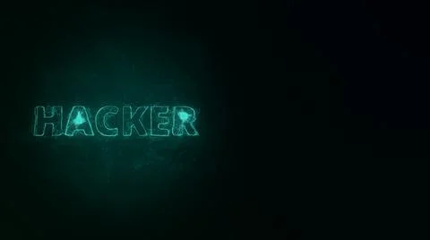 Hacker title with plexus effect. Connected lines with dots. Lines title plexus イラスト素材