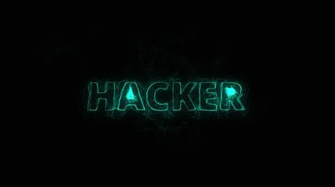 Hacker title with plexus effect. Connected lines with dots. Lines title plexus 库存插图