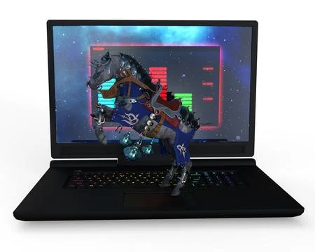 Hacker trojan horse malware Stock Illustration
