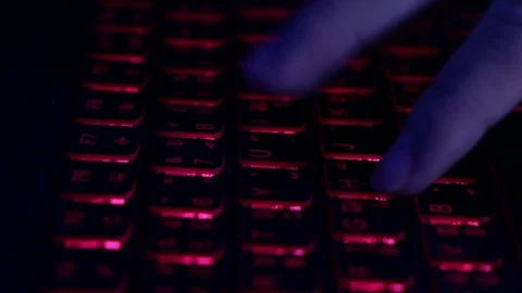 The hacker turns off typing on the keyboard, hackers are entering the passwor Stock Footage 83232246