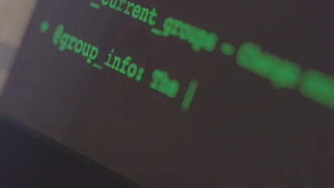 Hacker type close up, pan across Video stock 139348444