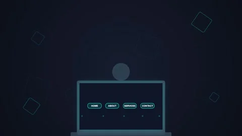 Hacker typing code on laptop, abstract digital background, cyber security c.. Stock Footage 348420716