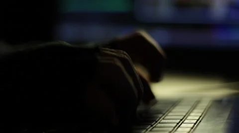 Hacker Typing Stock Footage 43704764