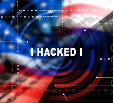 Hacker Typing Hacked Data Alert 3d Illustration Stockillustratie