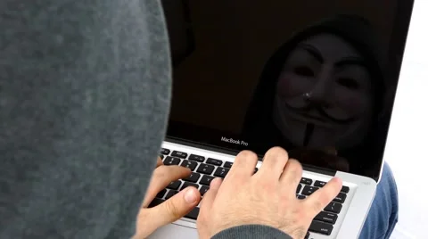 Hacker typing on notebook 4k Stock Footage 63169857