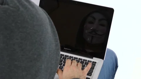 Hacker typing on notebook 4k Stock Footage 63169977