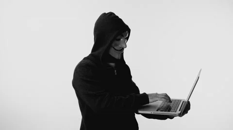 Hacker typing on notebook 4k Stock Footage 63170022