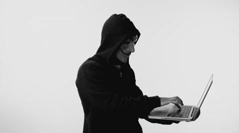 Hacker typing on notebook 4k Stock Footage 63170042