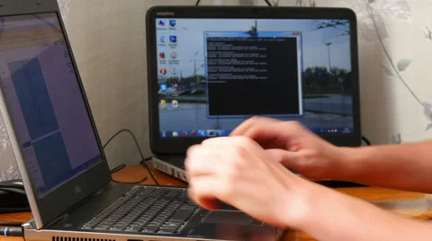 Hacker Typing Program Stock Footage 41836180