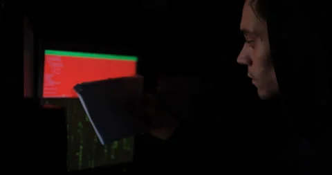 Hacker upset about failure Stock Footage 142727769