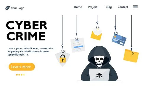 Hacker vector concept: Unknown man stealing data from the email while using l Stock Illustration