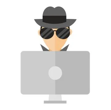Hacker vector illustration Illustrazione stock