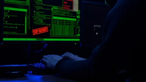 Hacker vs cyber security 11 Video stock 126887139