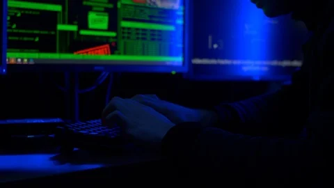 Hacker vs cyber security 13 Video stock 126887245