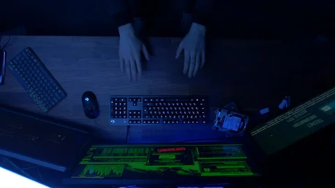 Hacker vs cyber security 15 Video stock 126887362