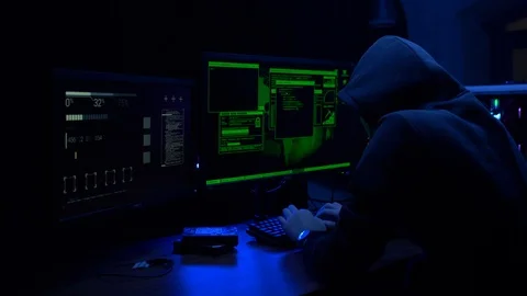 Hacker vs cyber security 2 Stock Footage 126886691