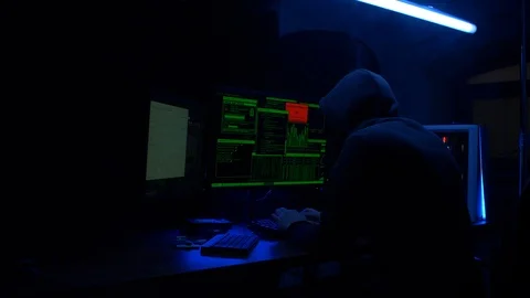 Hacker vs cyber security 4 Video stock 126886797