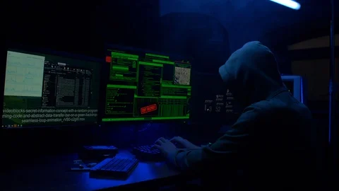 Hacker vs cyber security 6 Video stock 126886944