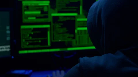 Hacker vs cyber security 7 Video stock 126886980