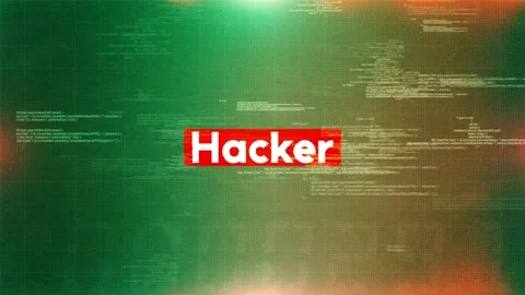 Hacker word in hacking and cybersecurity Stock Footage 318781127
