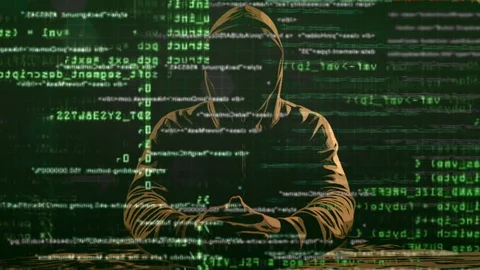 Hacker at work Stock Footage 128623933